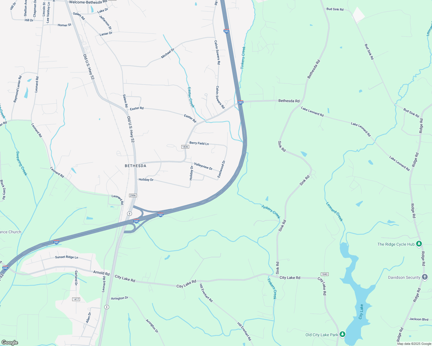 map of restaurants, bars, coffee shops, grocery stores, and more near 363 Valleyview Drive in Lexington