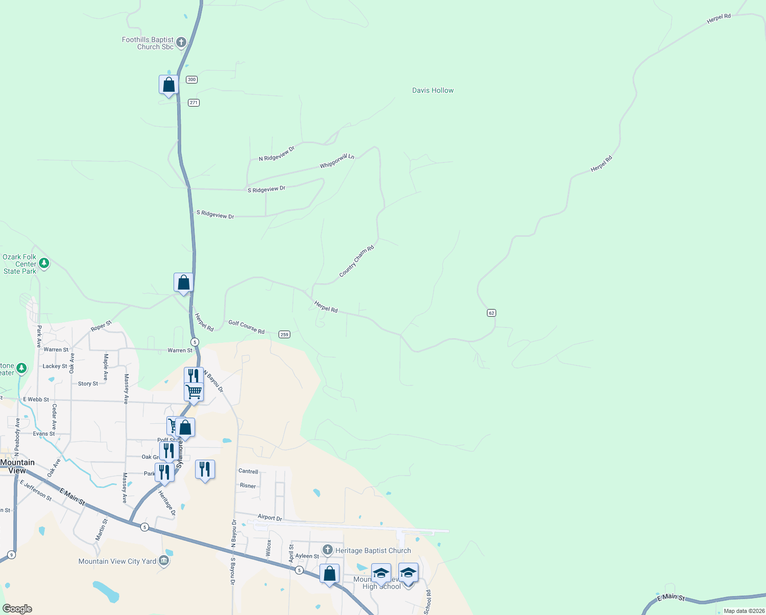 map of restaurants, bars, coffee shops, grocery stores, and more near 1004 Herpel Road in Mountain View