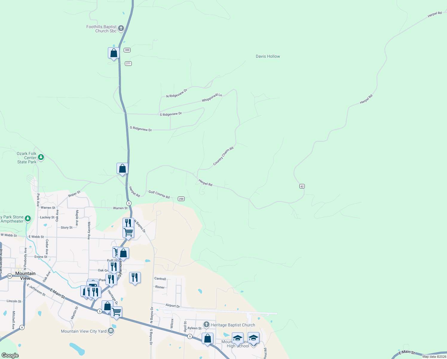 map of restaurants, bars, coffee shops, grocery stores, and more near 810 Herpel Road in Mountain View