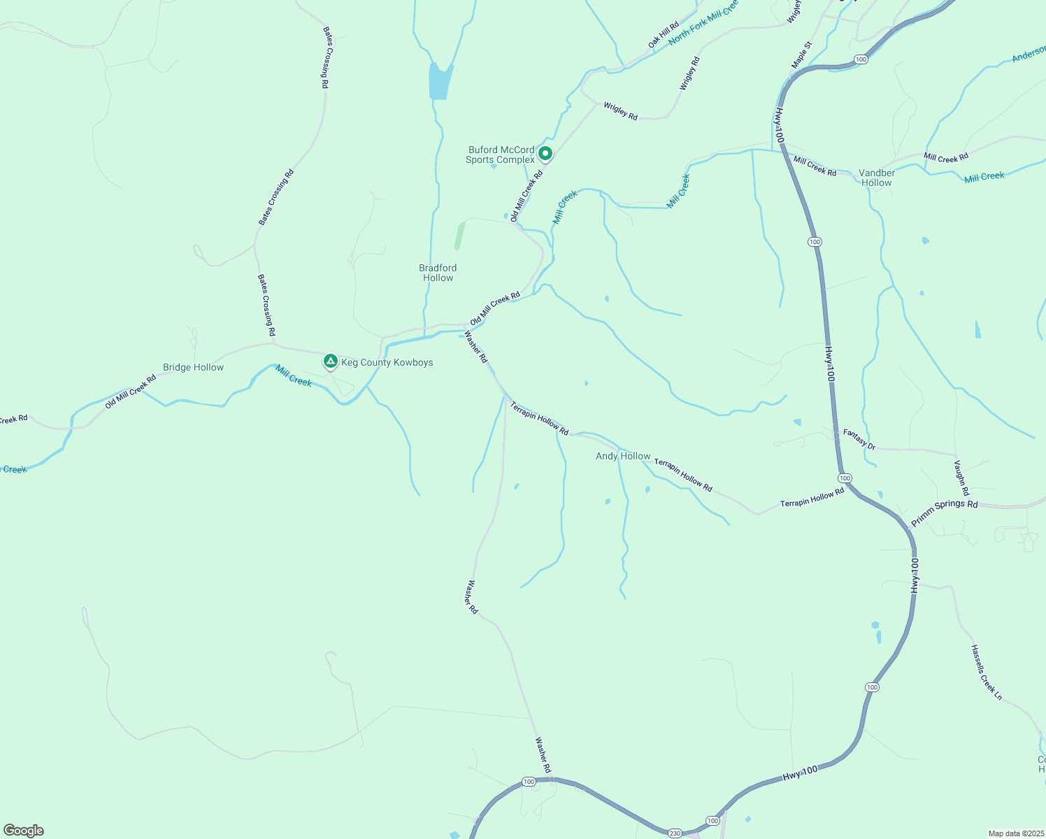 map of restaurants, bars, coffee shops, grocery stores, and more near 6534 Terrapin Hollow Road in Lyles