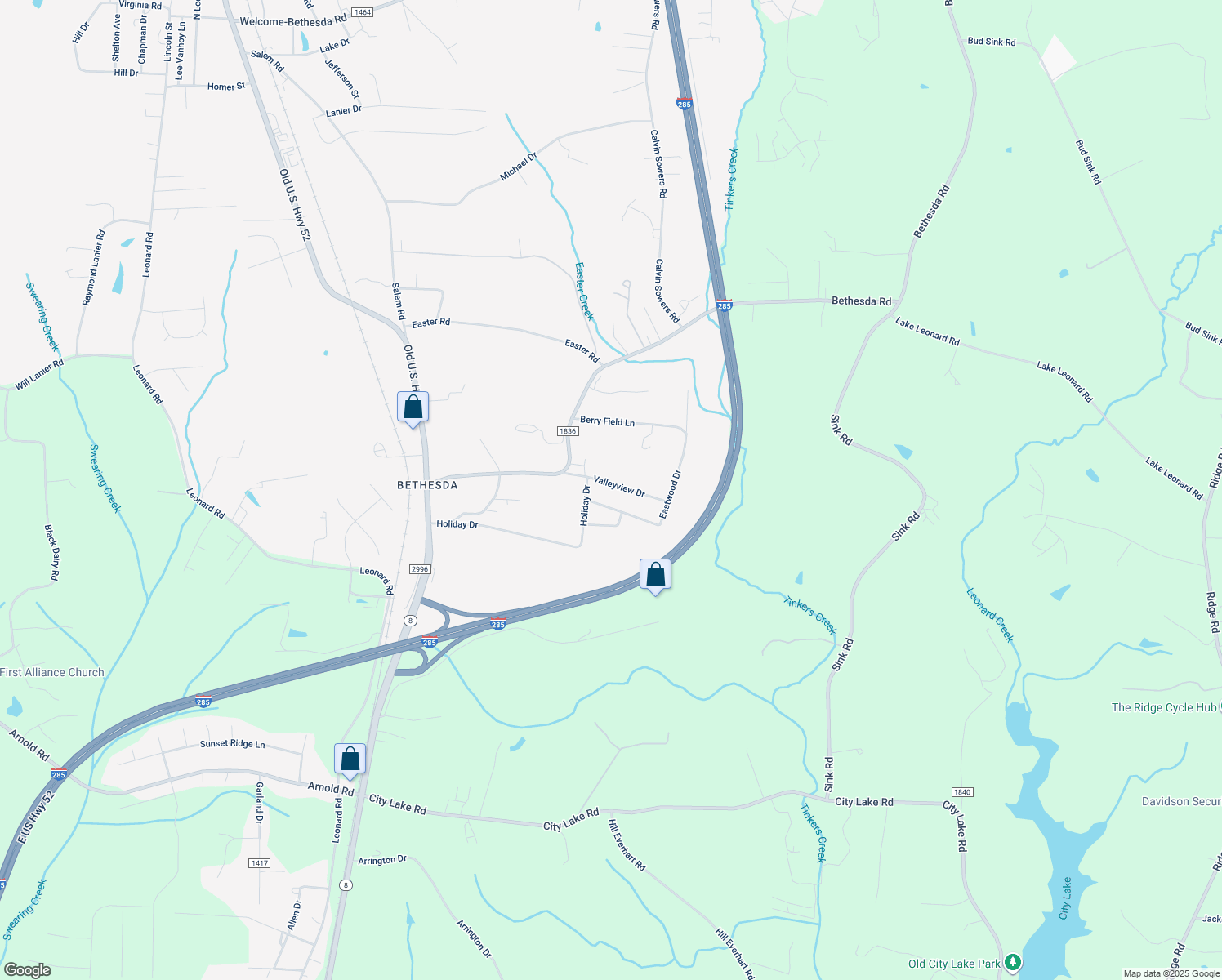 map of restaurants, bars, coffee shops, grocery stores, and more near 280 Valleyview Drive in Lexington