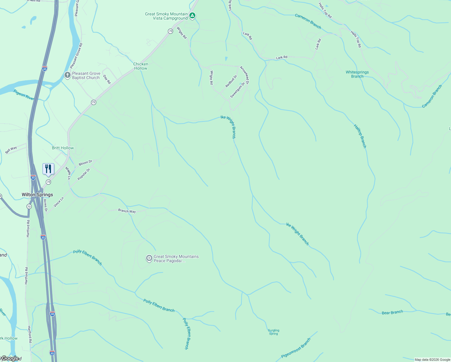 map of restaurants, bars, coffee shops, grocery stores, and more near 1375 Wright Road in Newport