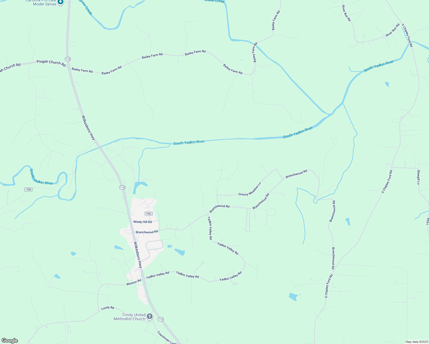 map of restaurants, bars, coffee shops, grocery stores, and more near 175 Riverfield Drive in Statesville