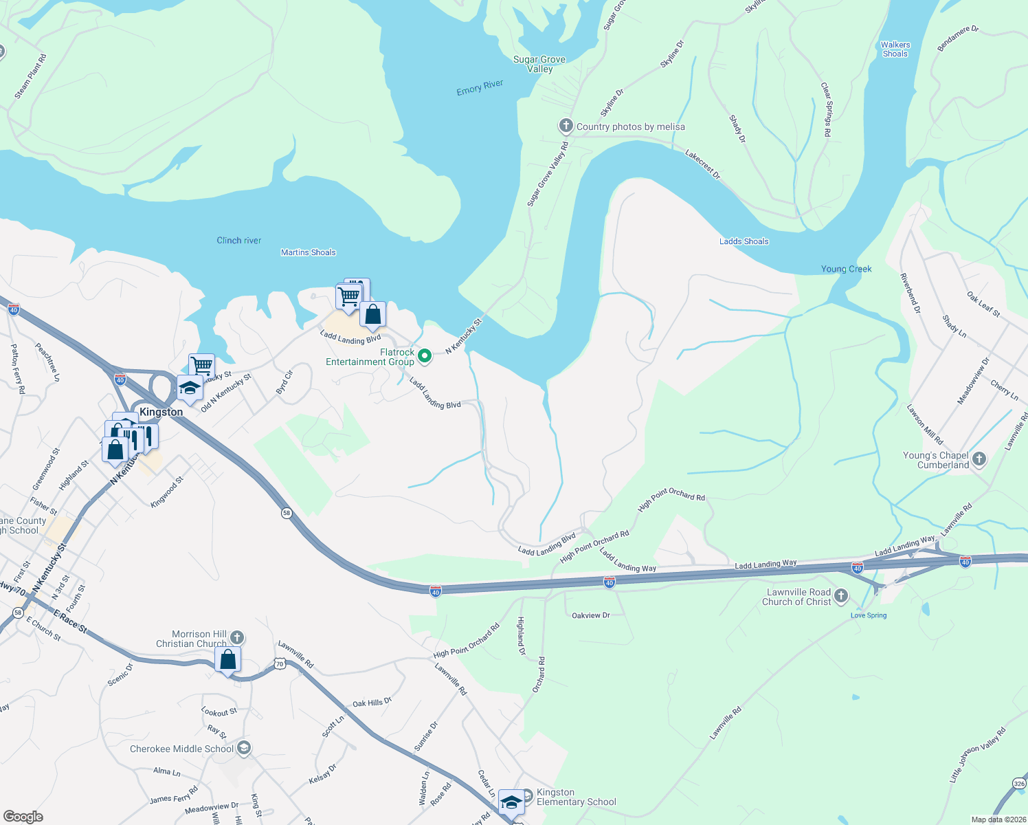 map of restaurants, bars, coffee shops, grocery stores, and more near 1022 Northbridge Close in Kingston
