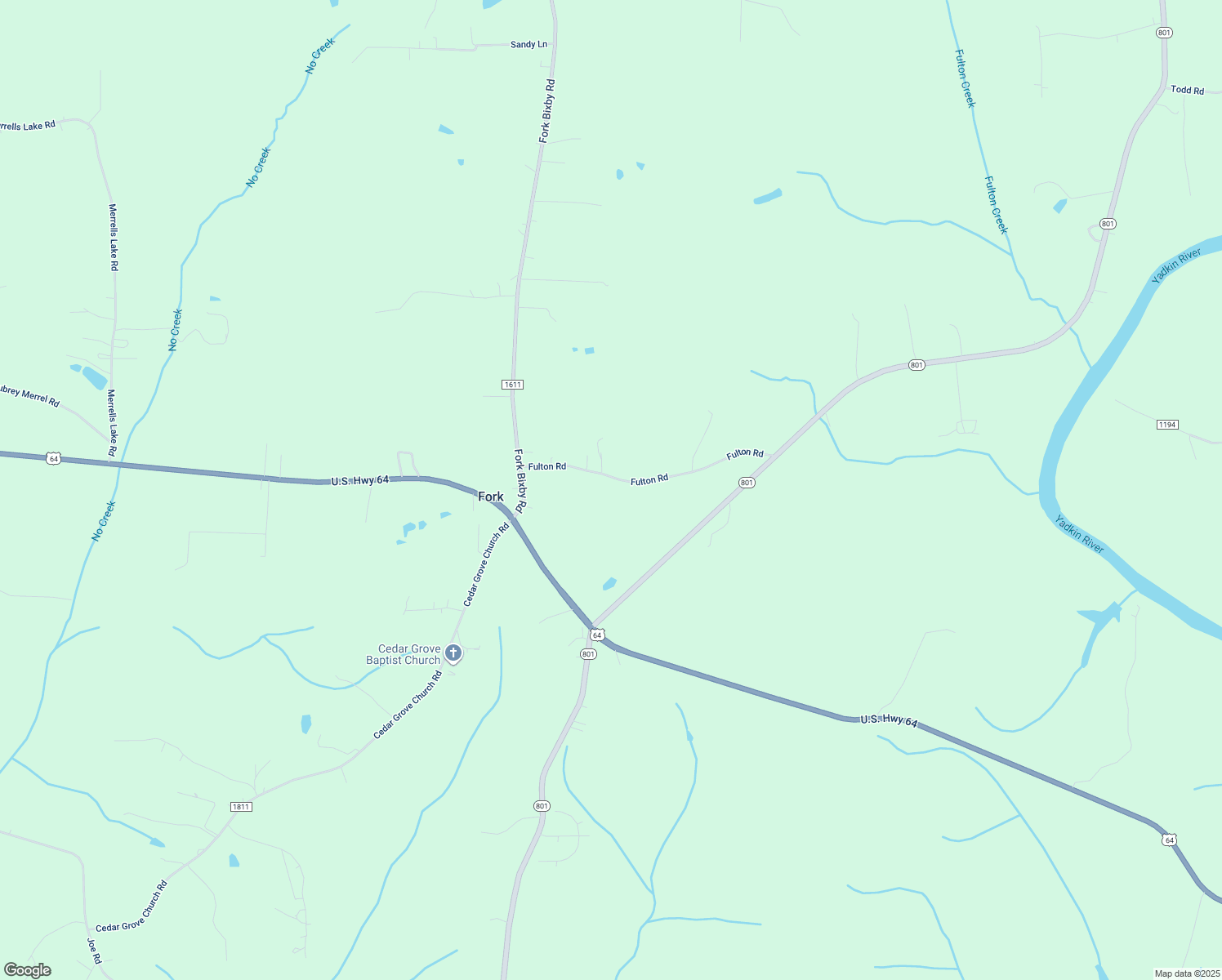 map of restaurants, bars, coffee shops, grocery stores, and more near 212 Fulton Road in Advance