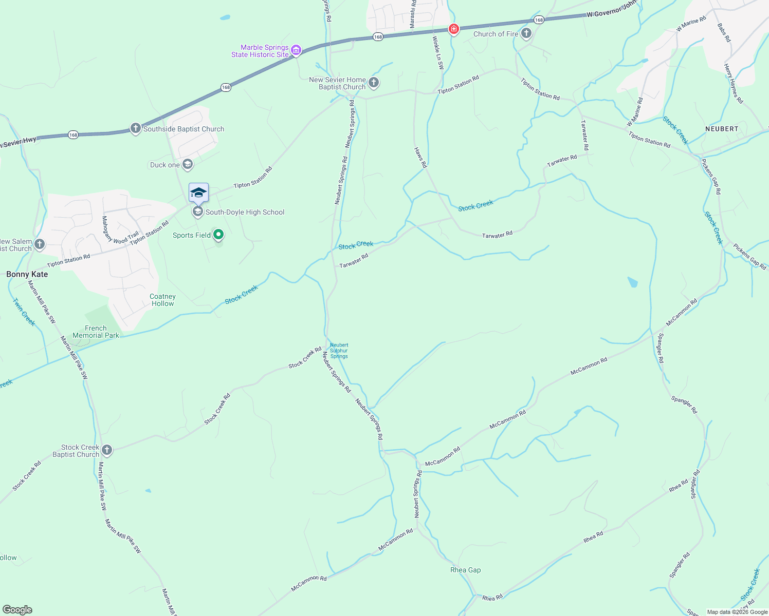 map of restaurants, bars, coffee shops, grocery stores, and more near 1524 Tarwater Road in Knoxville