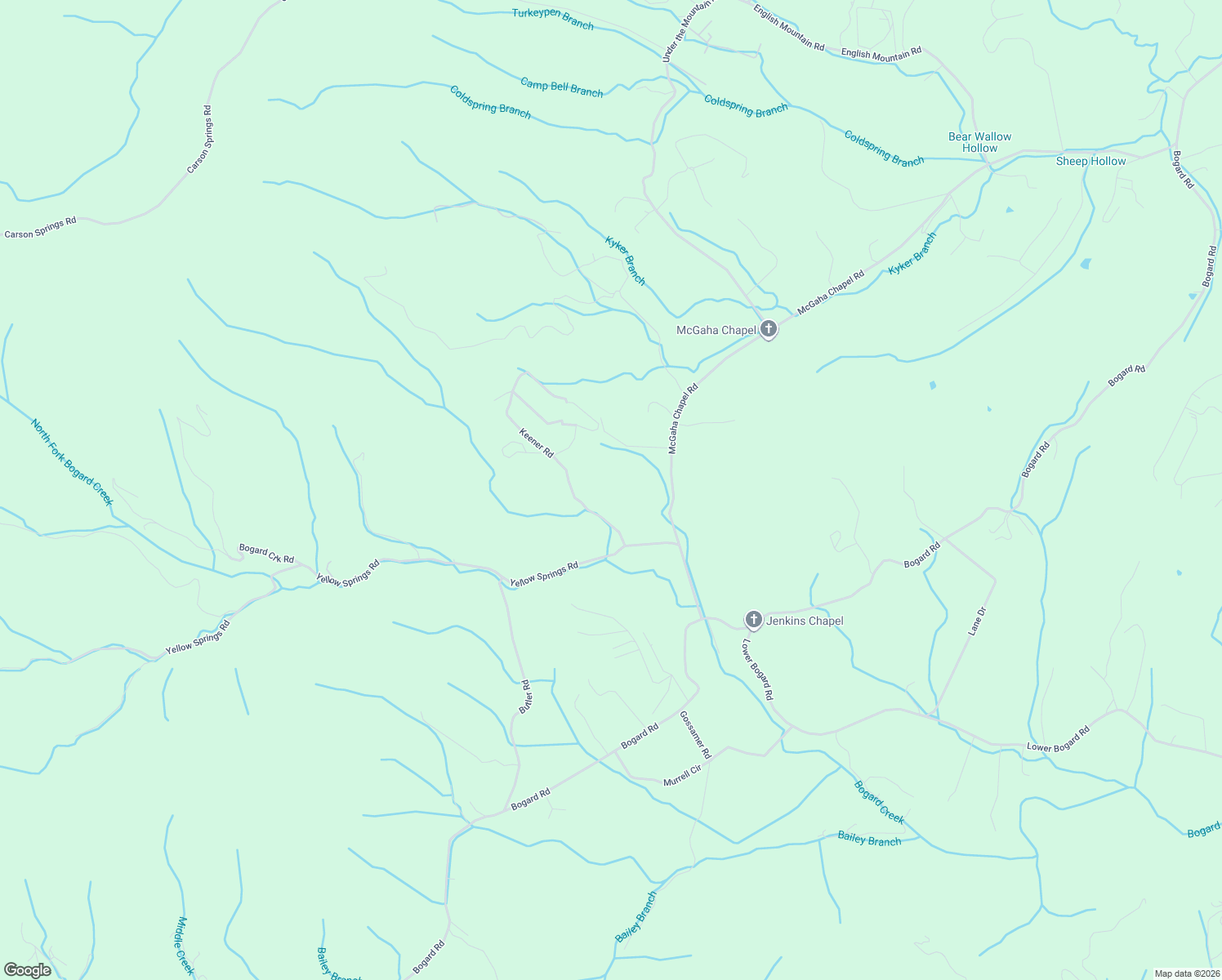 map of restaurants, bars, coffee shops, grocery stores, and more near 1014 Roman Way in Cosby