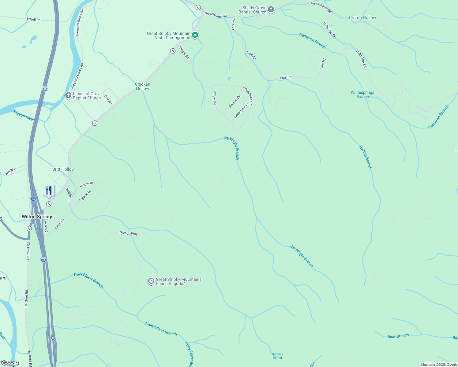 map of restaurants, bars, coffee shops, grocery stores, and more near 1369 Wright Road in Newport