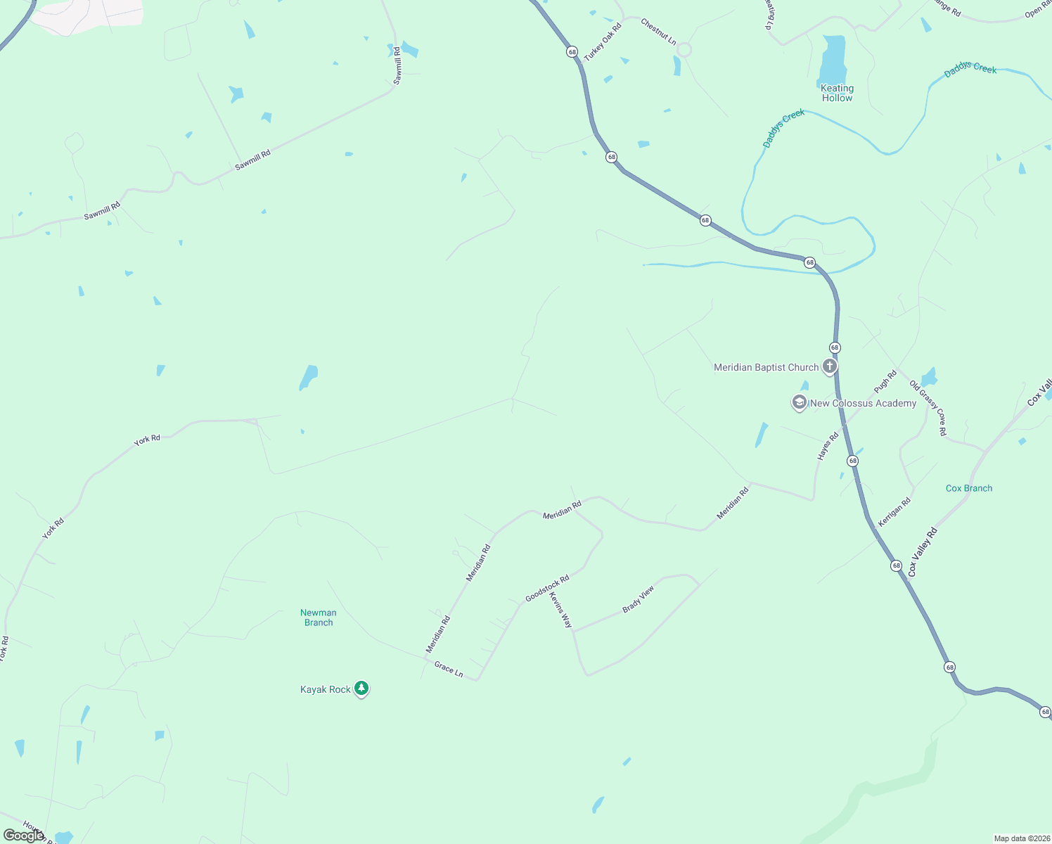 map of restaurants, bars, coffee shops, grocery stores, and more near 1774 York Road in Crossville