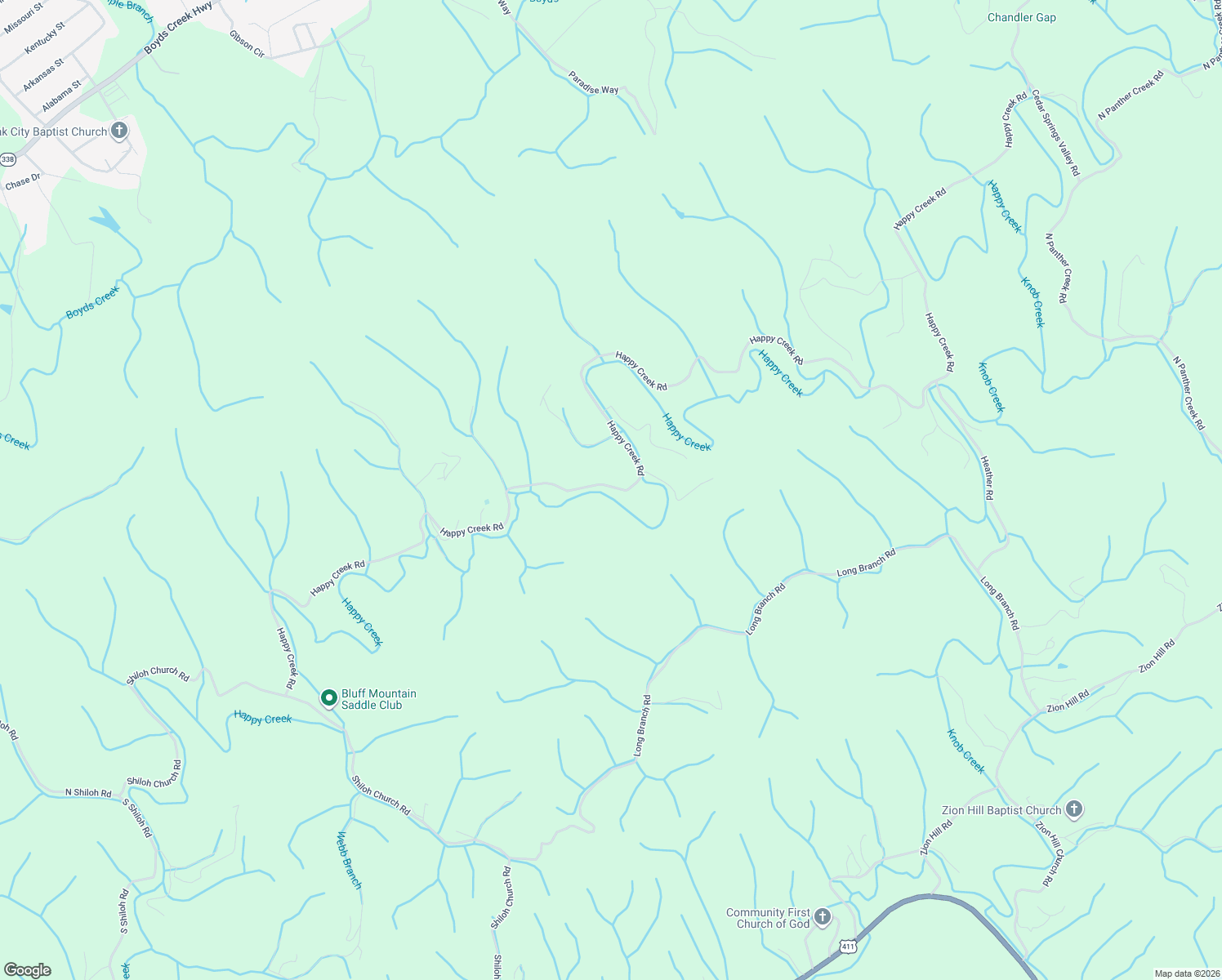 map of restaurants, bars, coffee shops, grocery stores, and more near 2002 Happy Creek Road in Seymour