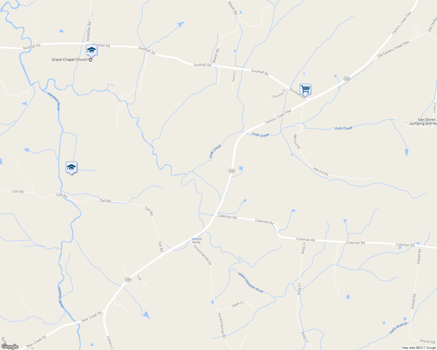 map of restaurants, bars, coffee shops, grocery stores, and more near 3005 Carters Creek Pike in Franklin