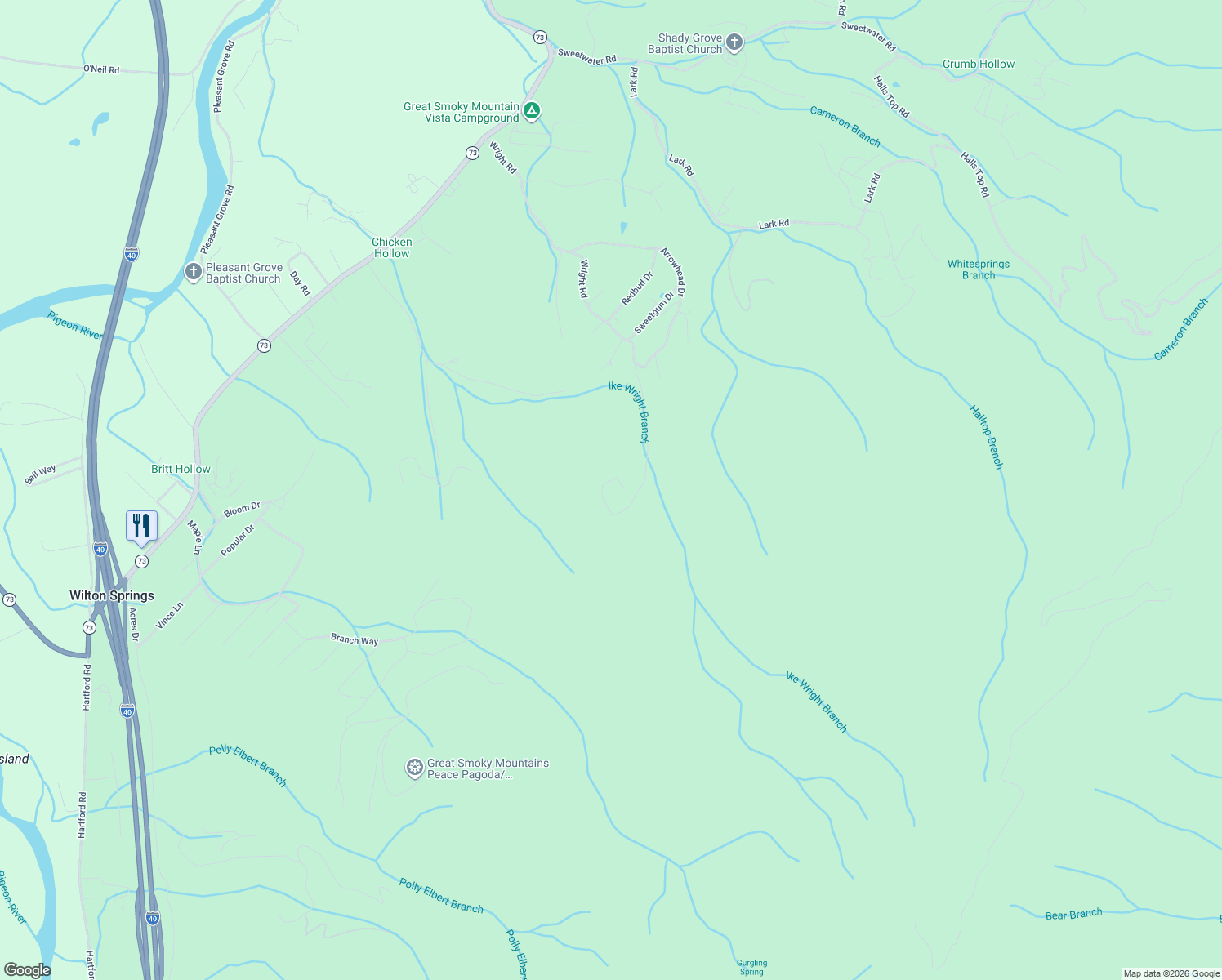 map of restaurants, bars, coffee shops, grocery stores, and more near 1375 Wright Road in Newport