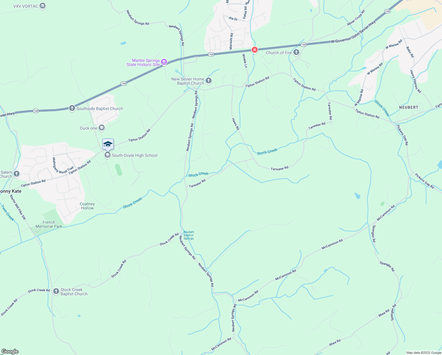 map of restaurants, bars, coffee shops, grocery stores, and more near 1508 Tarwater Road in Knoxville