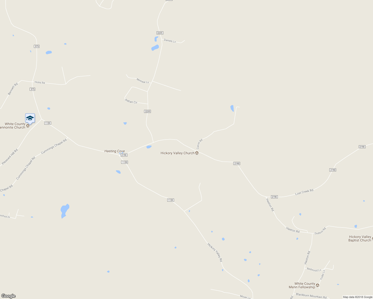 map of restaurants, bars, coffee shops, grocery stores, and more near 800 Lost Creek Road in Sparta