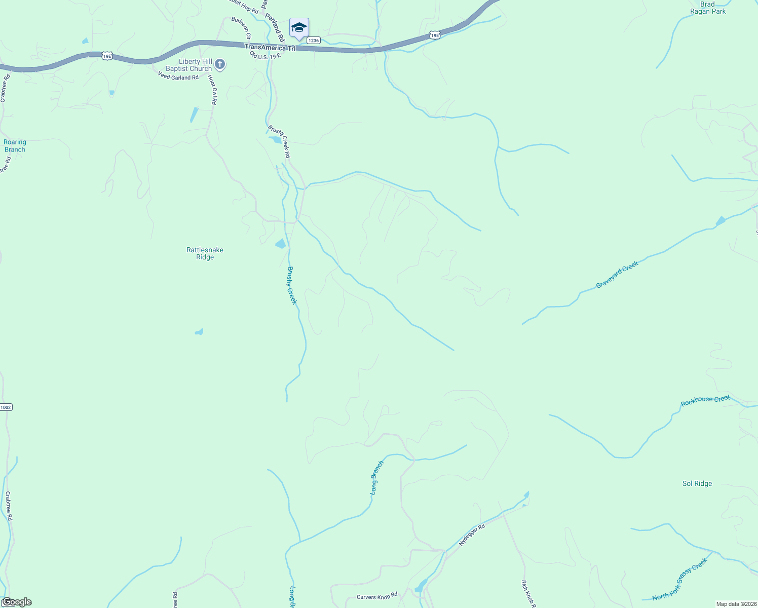 map of restaurants, bars, coffee shops, grocery stores, and more near 155 Pebble Ridge Road in Spruce Pine