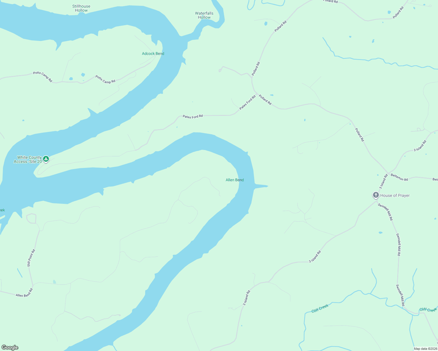 map of restaurants, bars, coffee shops, grocery stores, and more near 499 Pates Ford Road in Walling