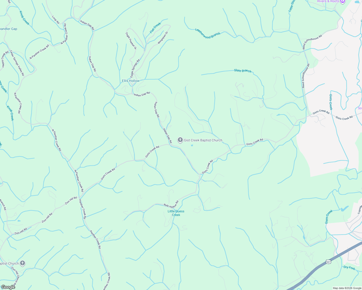 map of restaurants, bars, coffee shops, grocery stores, and more near 1157-1173 Gists Creek Road in Sevierville