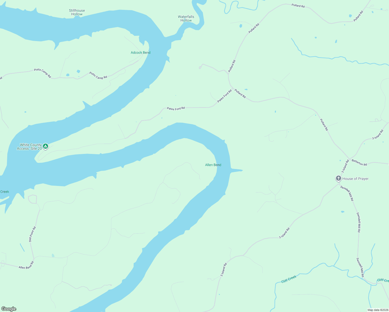map of restaurants, bars, coffee shops, grocery stores, and more near 499 Pates Ford Road in Walling