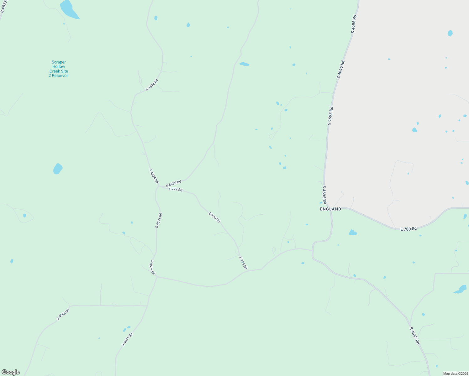 map of restaurants, bars, coffee shops, grocery stores, and more near 78035 South 4682 Road in Stilwell