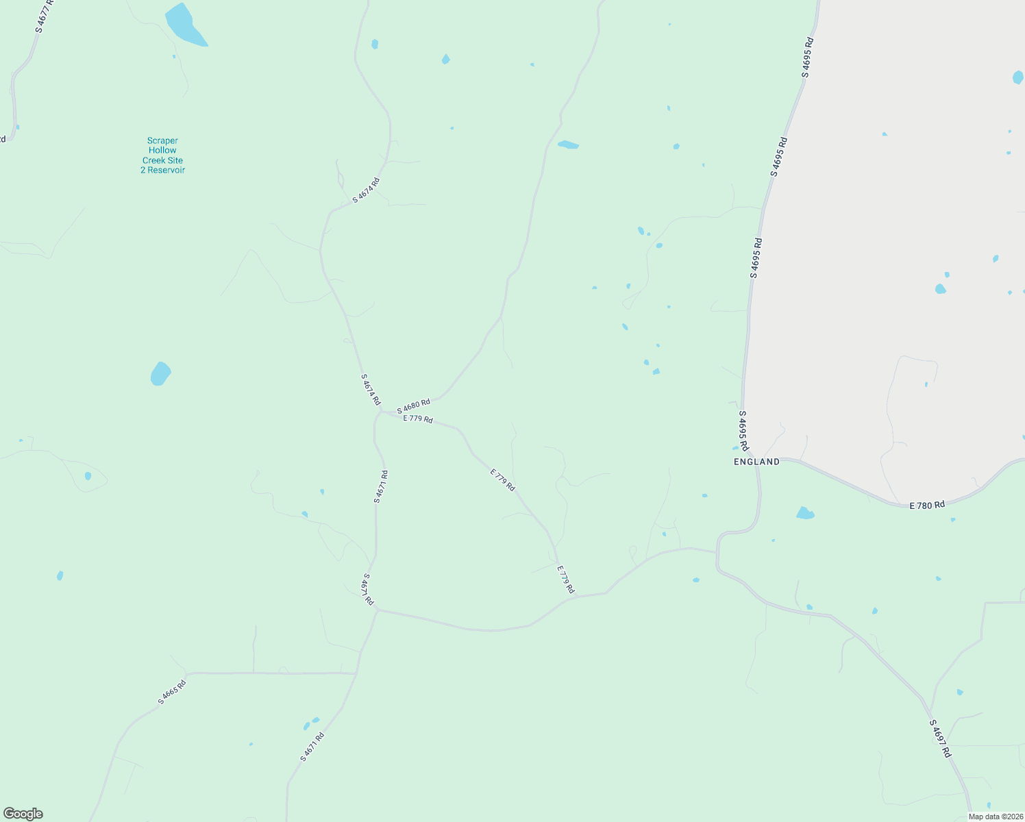 map of restaurants, bars, coffee shops, grocery stores, and more near 77900 South 4680 Road in Stilwell