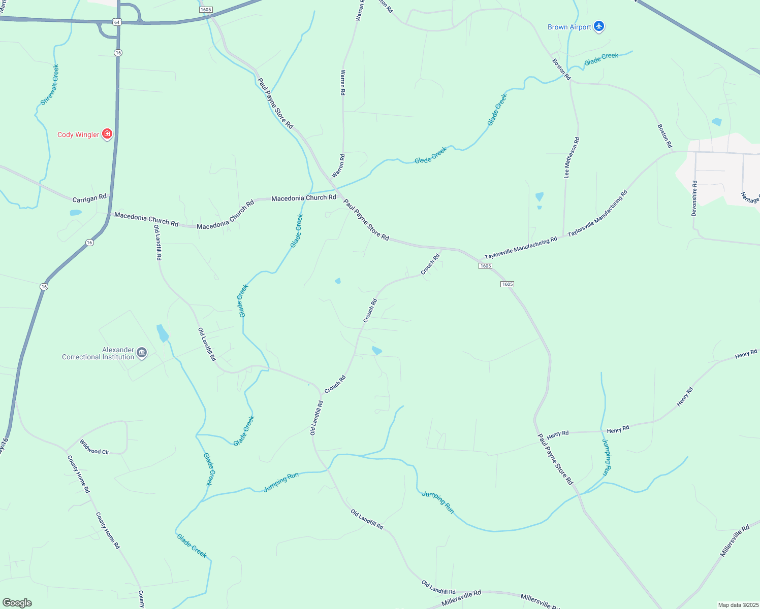 map of restaurants, bars, coffee shops, grocery stores, and more near 564 Crouch Road in Taylorsville