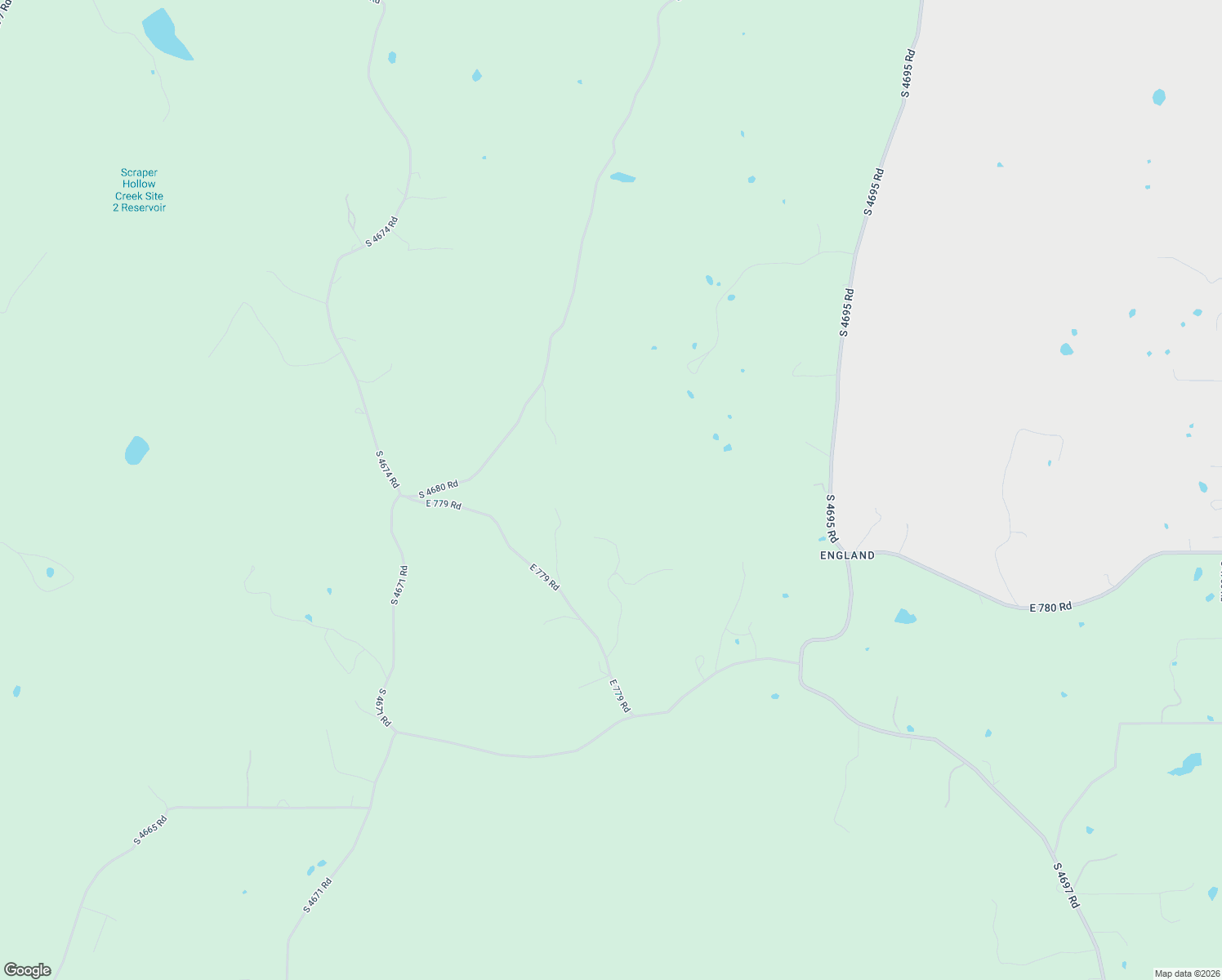 map of restaurants, bars, coffee shops, grocery stores, and more near 78035 South 4682 Road in Stilwell