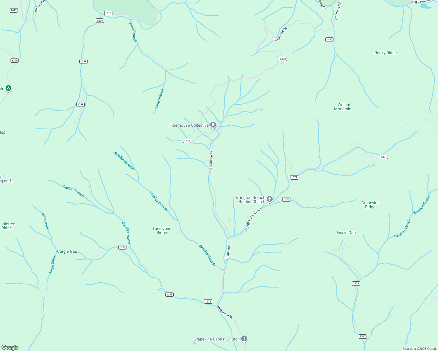 map of restaurants, bars, coffee shops, grocery stores, and more near 5138 Grapevine Road in Marshall
