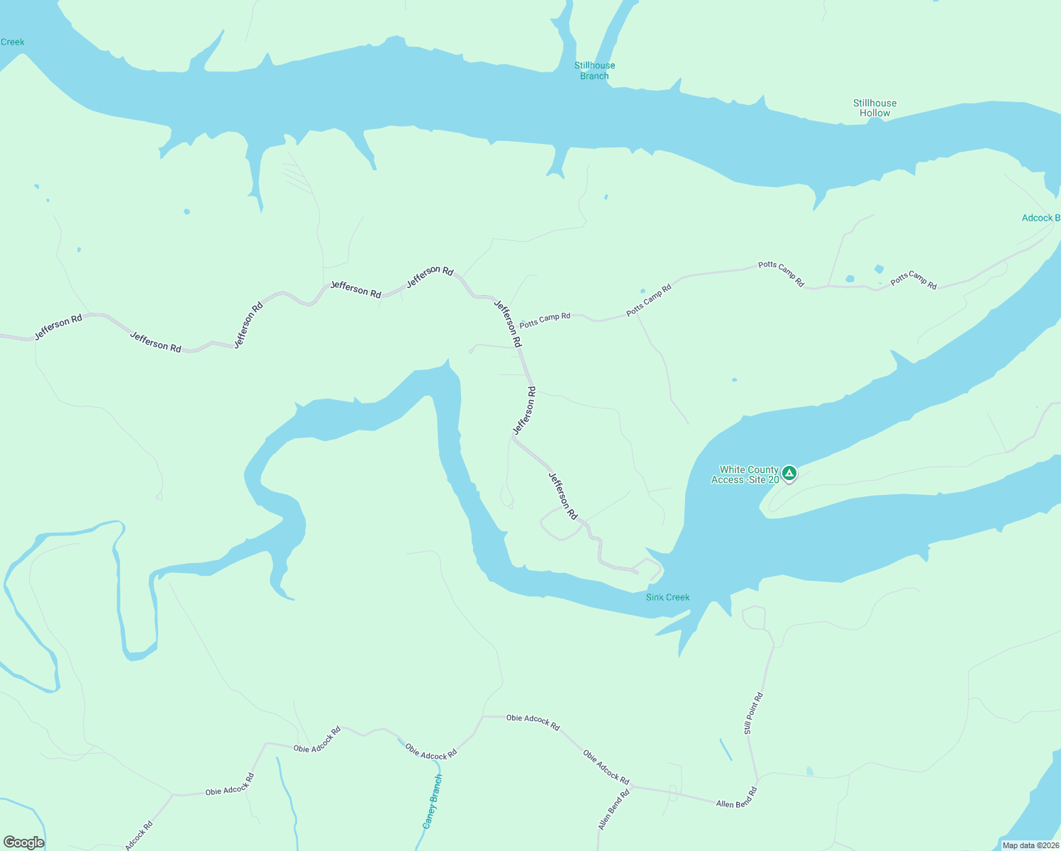 map of restaurants, bars, coffee shops, grocery stores, and more near 5245 Jefferson Road in Smithville
