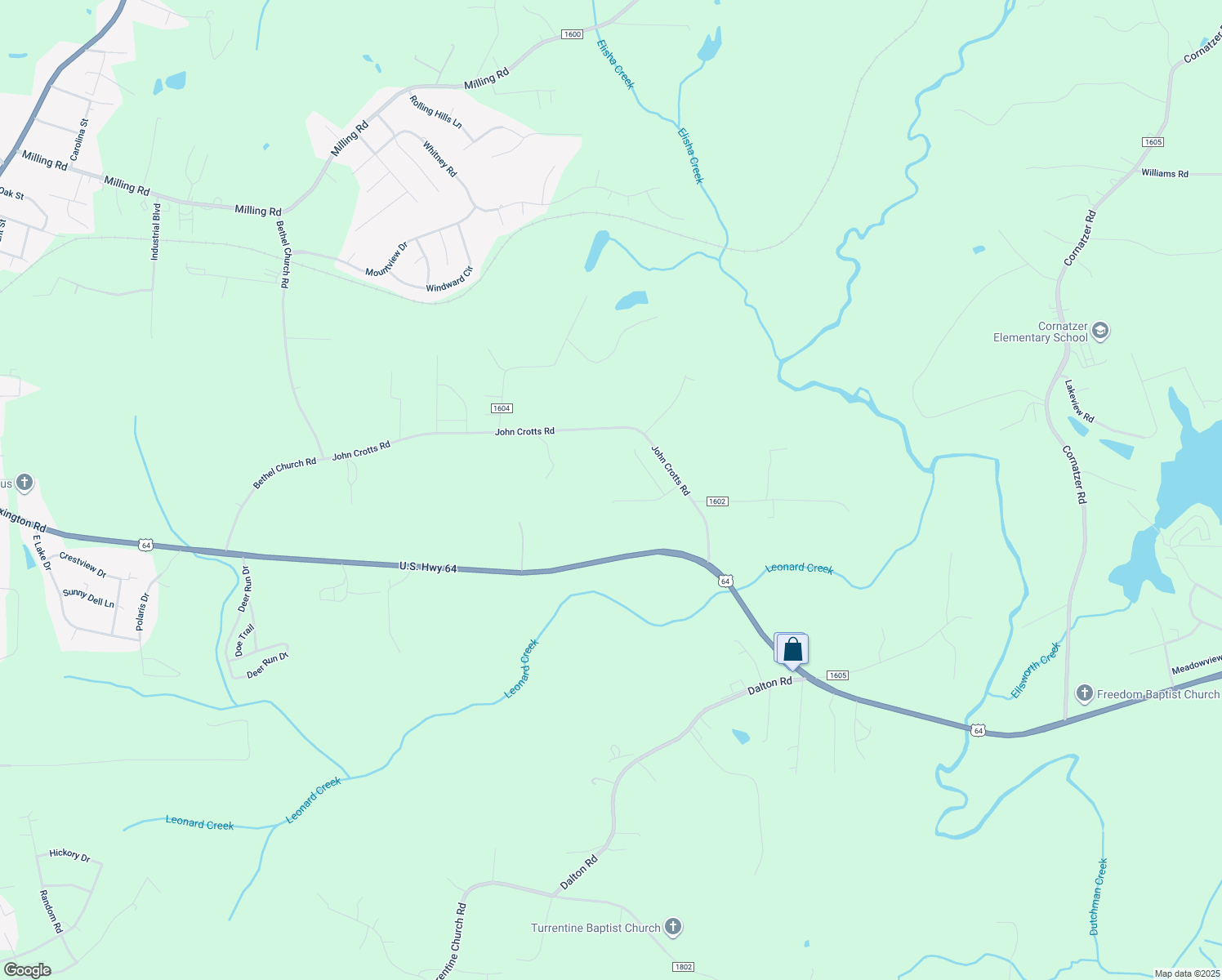 map of restaurants, bars, coffee shops, grocery stores, and more near 182 Marbrook Drive in Mocksville