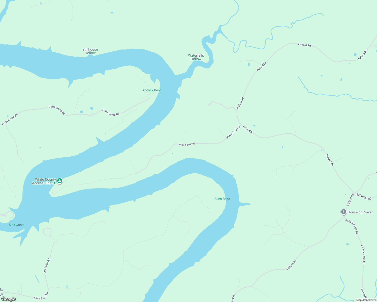 map of restaurants, bars, coffee shops, grocery stores, and more near 623 Pates Ford Road in Walling