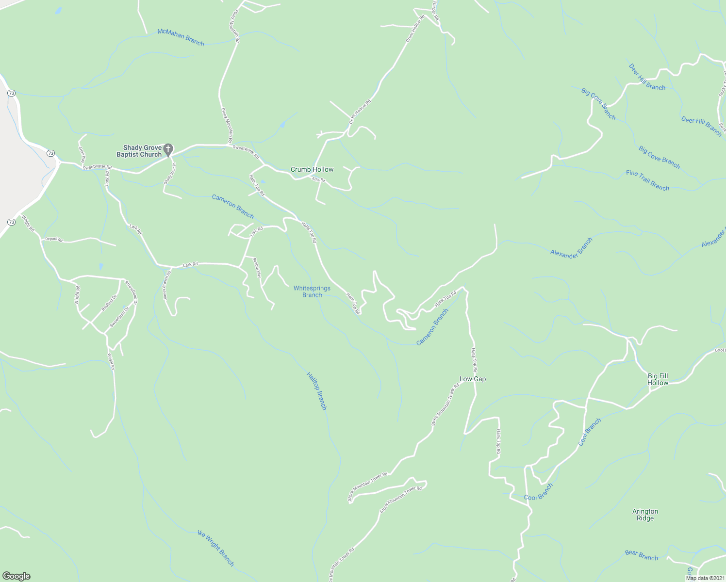 map of restaurants, bars, coffee shops, grocery stores, and more near 1555 Halls Top Road in Newport