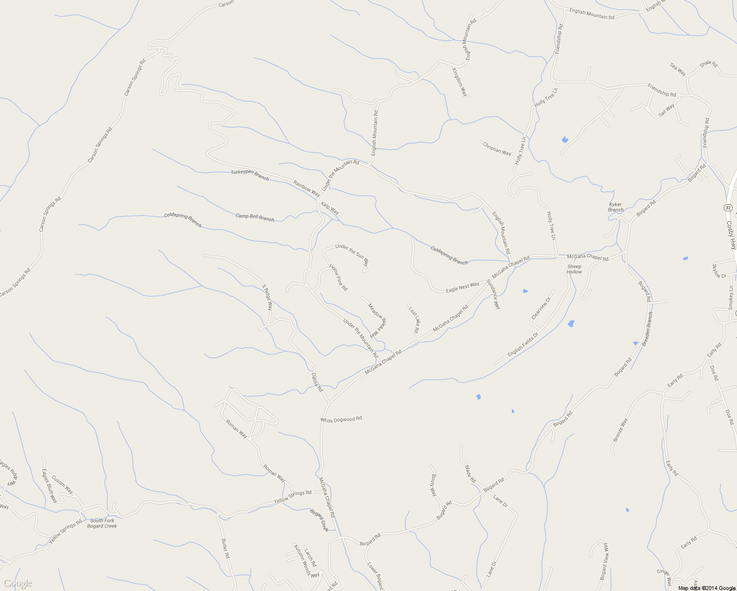 map of restaurants, bars, coffee shops, grocery stores, and more near 973 Meadow Brooke Way in Cosby