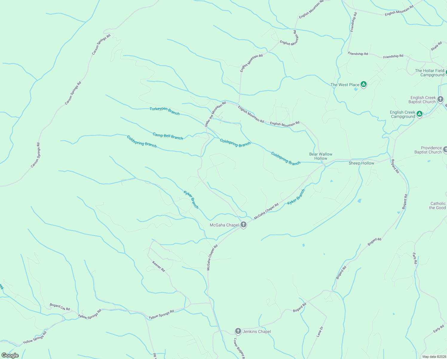 map of restaurants, bars, coffee shops, grocery stores, and more near 880 Home Pine Road in Cosby