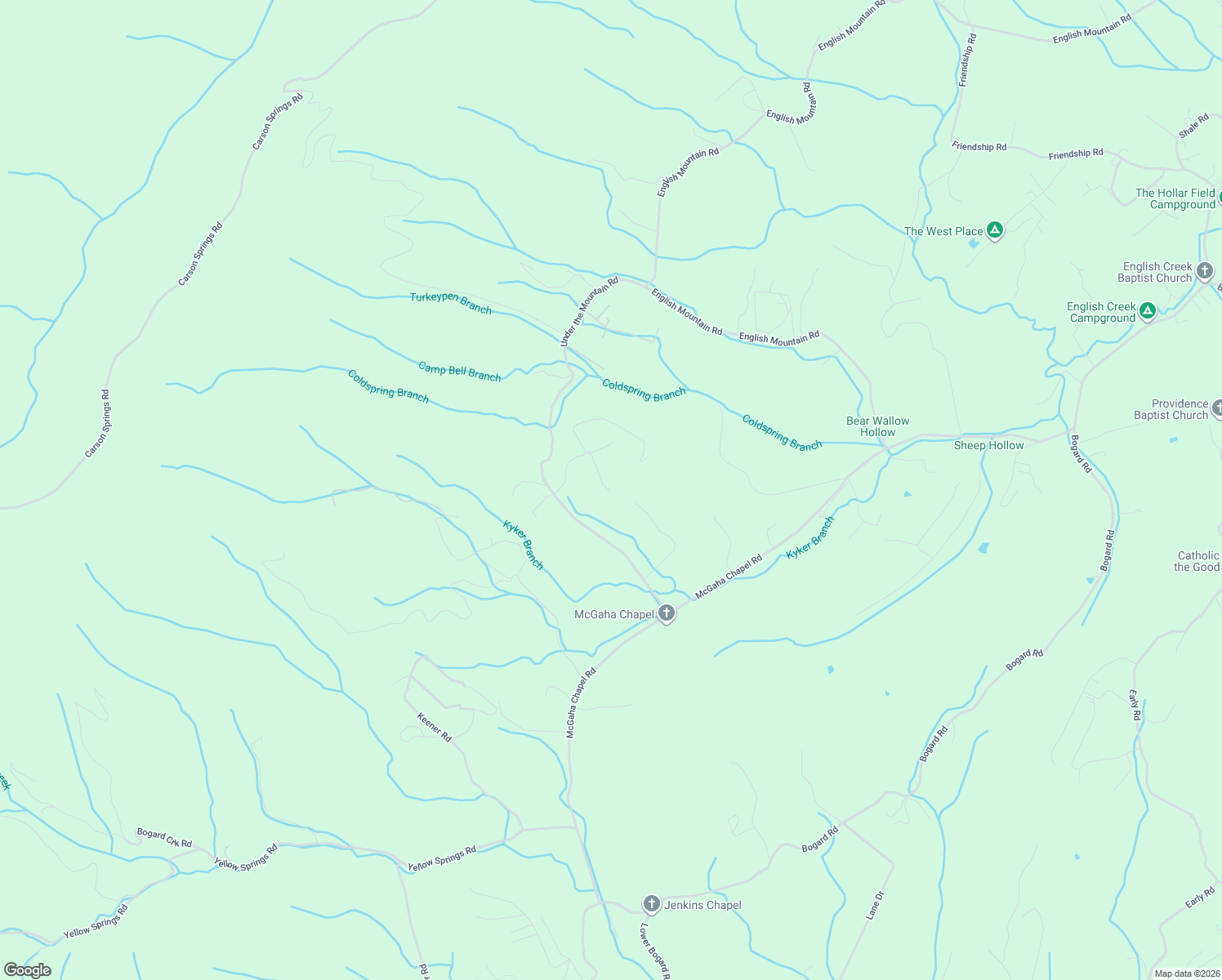 map of restaurants, bars, coffee shops, grocery stores, and more near 880 Home Pine Road in Cosby