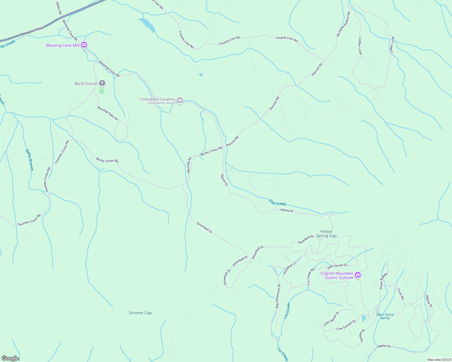 map of restaurants, bars, coffee shops, grocery stores, and more near 712 Alpine Drive in Sevierville