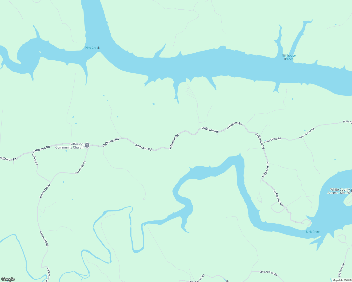 map of restaurants, bars, coffee shops, grocery stores, and more near 3756 Jefferson Road in Smithville