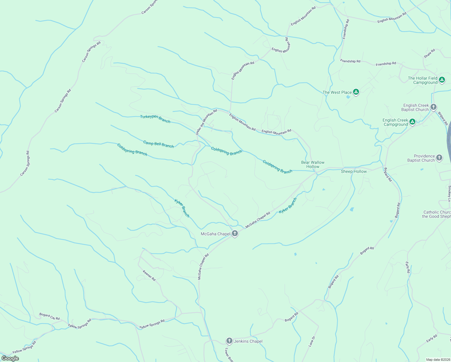 map of restaurants, bars, coffee shops, grocery stores, and more near 880 Home Pine Road in Cosby