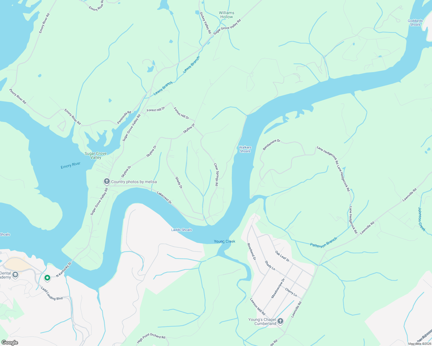 map of restaurants, bars, coffee shops, grocery stores, and more near 218 Clear Springs Road in Harriman