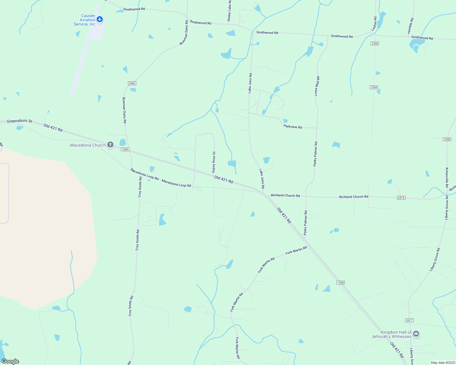 map of restaurants, bars, coffee shops, grocery stores, and more near 7269 Old 421 Road in Liberty