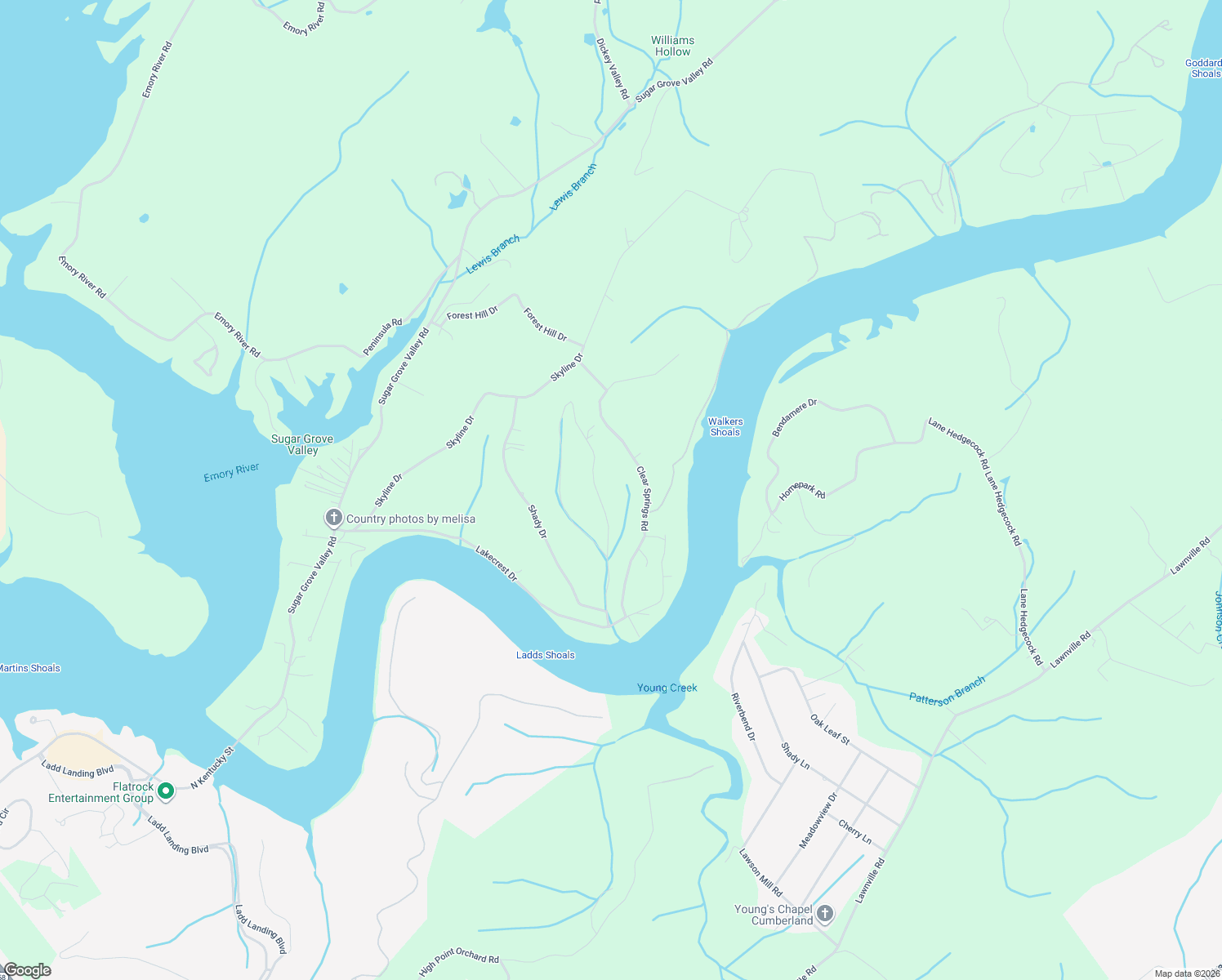 map of restaurants, bars, coffee shops, grocery stores, and more near 205 Clear Springs Road in Harriman