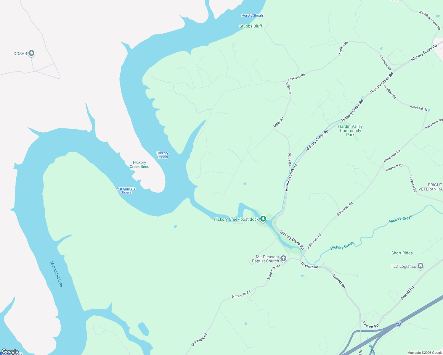 map of restaurants, bars, coffee shops, grocery stores, and more near 13117 George Lovelace Lane in Knoxville