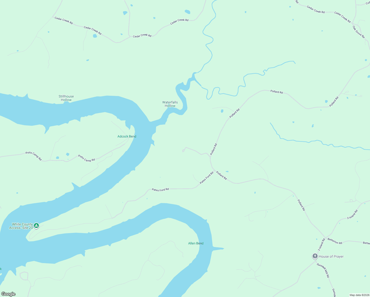 map of restaurants, bars, coffee shops, grocery stores, and more near Pollard Cemetery Road in Walling