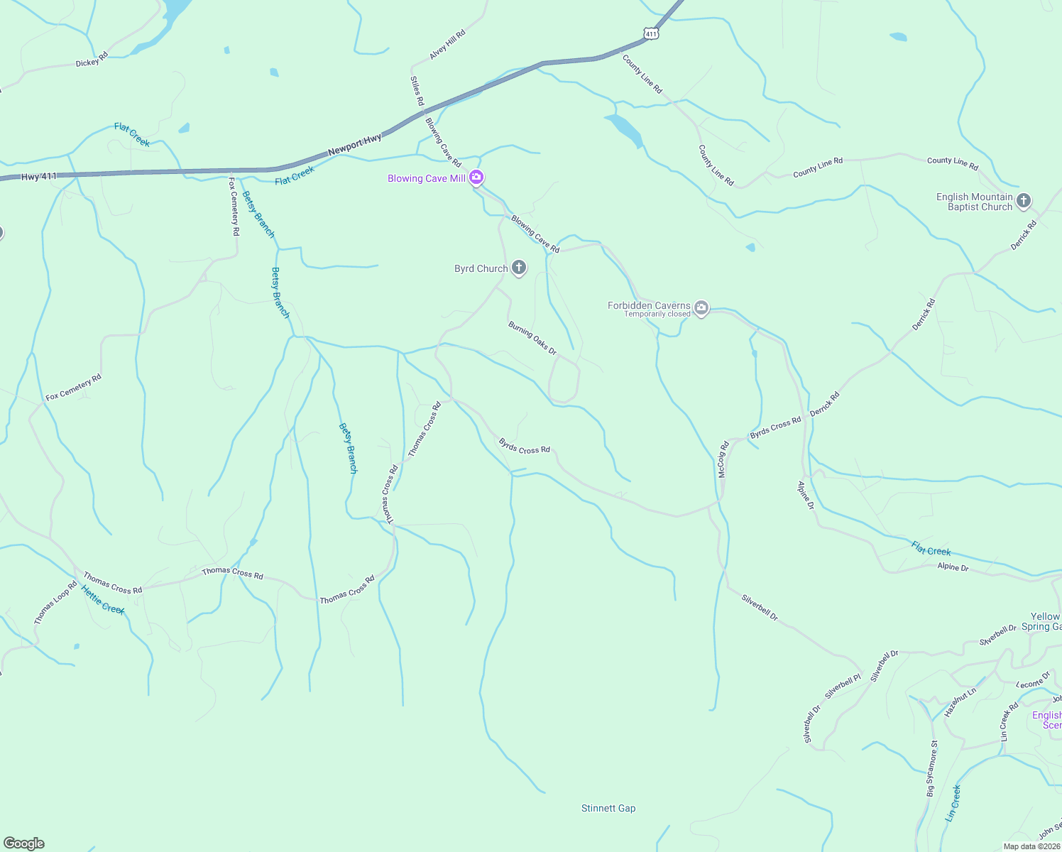 map of restaurants, bars, coffee shops, grocery stores, and more near 4070 Byrds Cross Road in Pigeon Forge