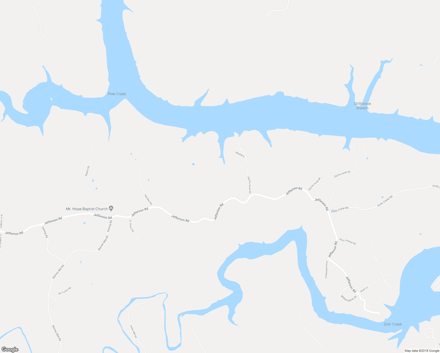 map of restaurants, bars, coffee shops, grocery stores, and more near 3813 Jefferson Road in Smithville