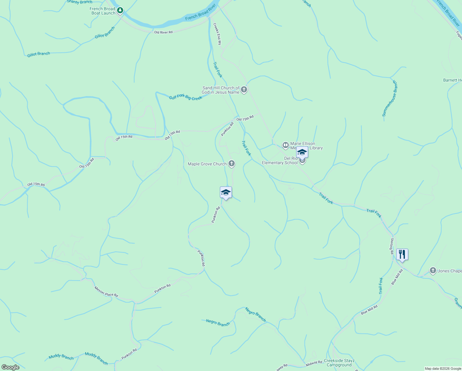 map of restaurants, bars, coffee shops, grocery stores, and more near 505 Punkton Rd in Del Rio