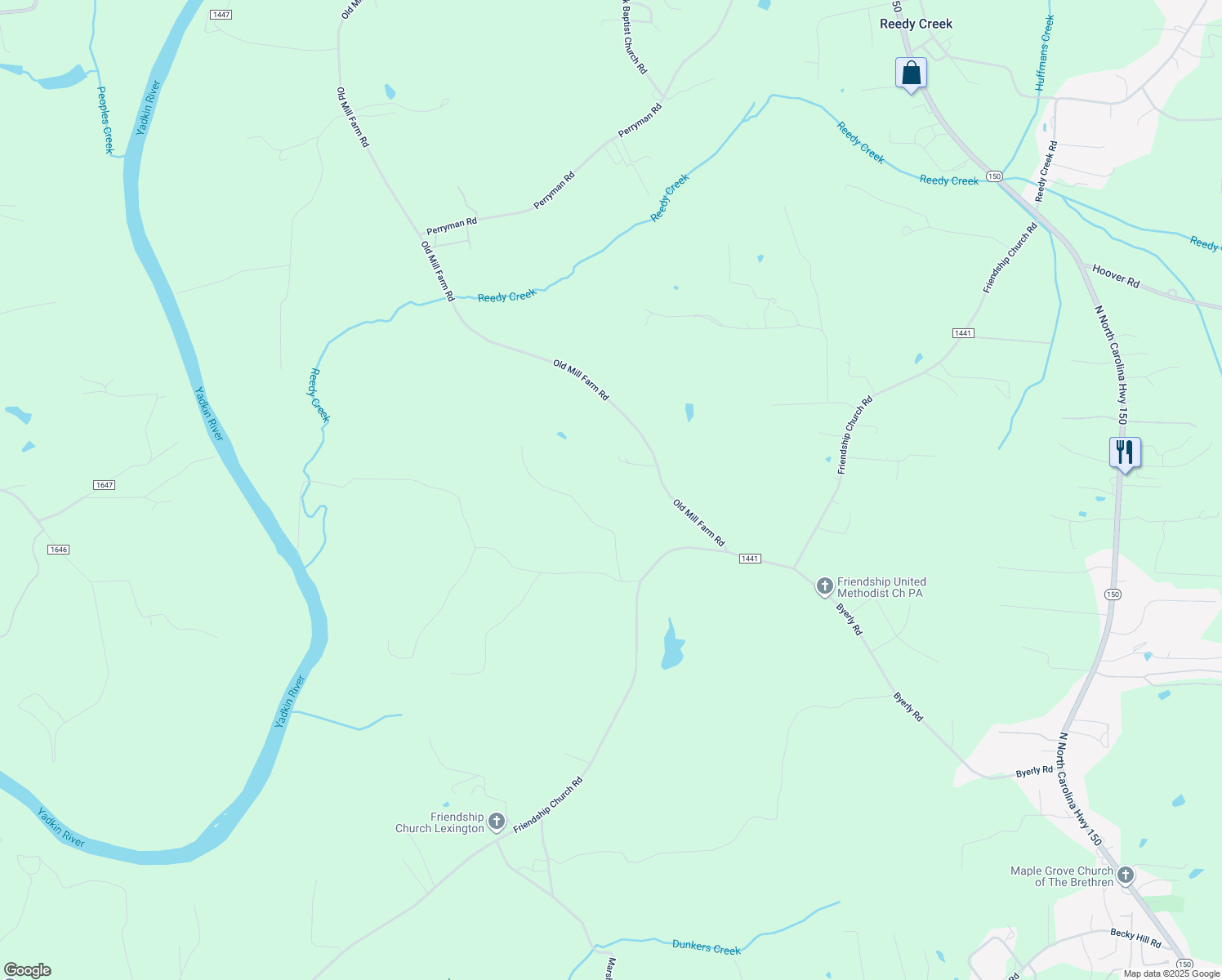 map of restaurants, bars, coffee shops, grocery stores, and more near 3310 Old Mill Farm Road in Lexington