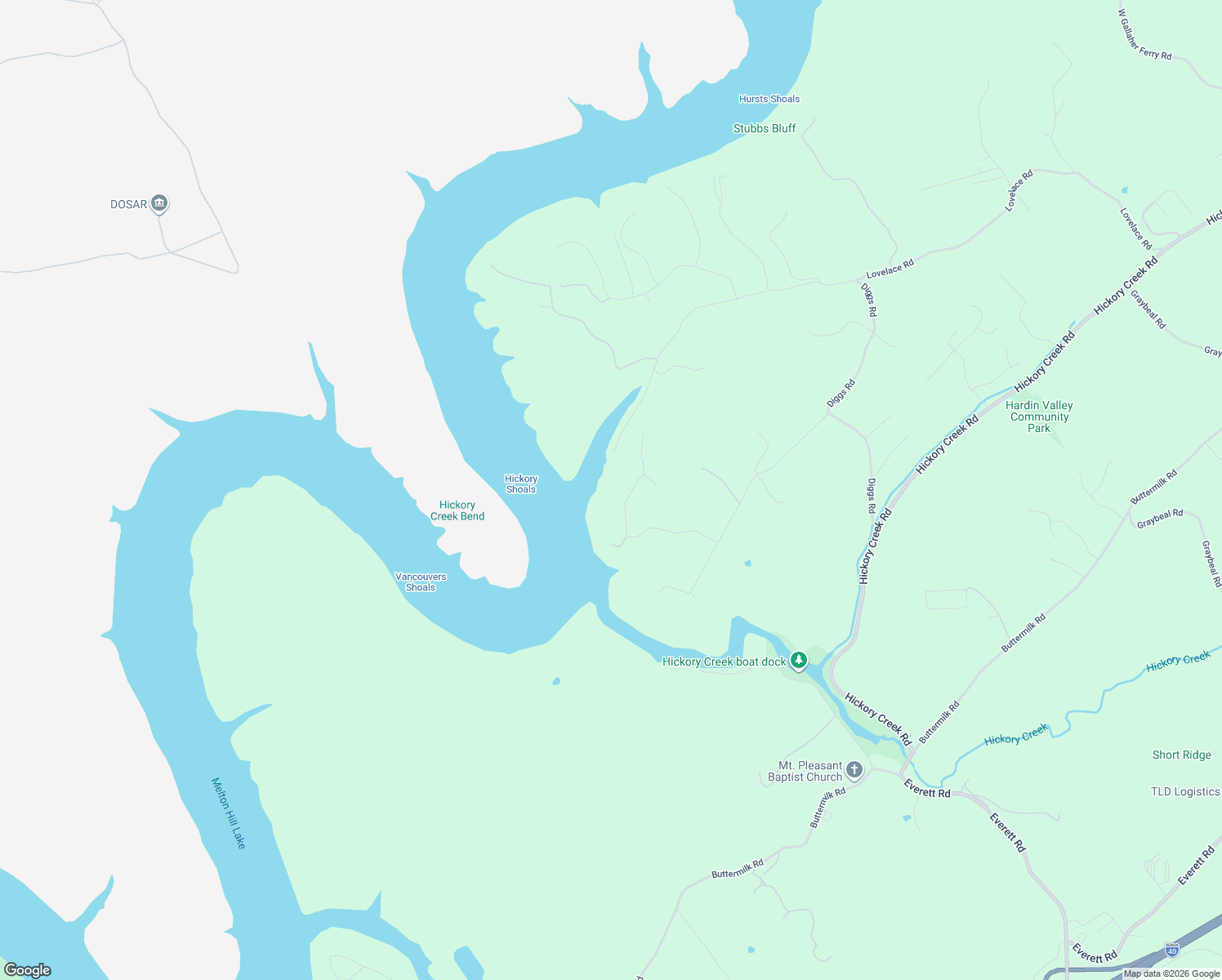 map of restaurants, bars, coffee shops, grocery stores, and more near 2345 Laurel Lake Road in Knoxville