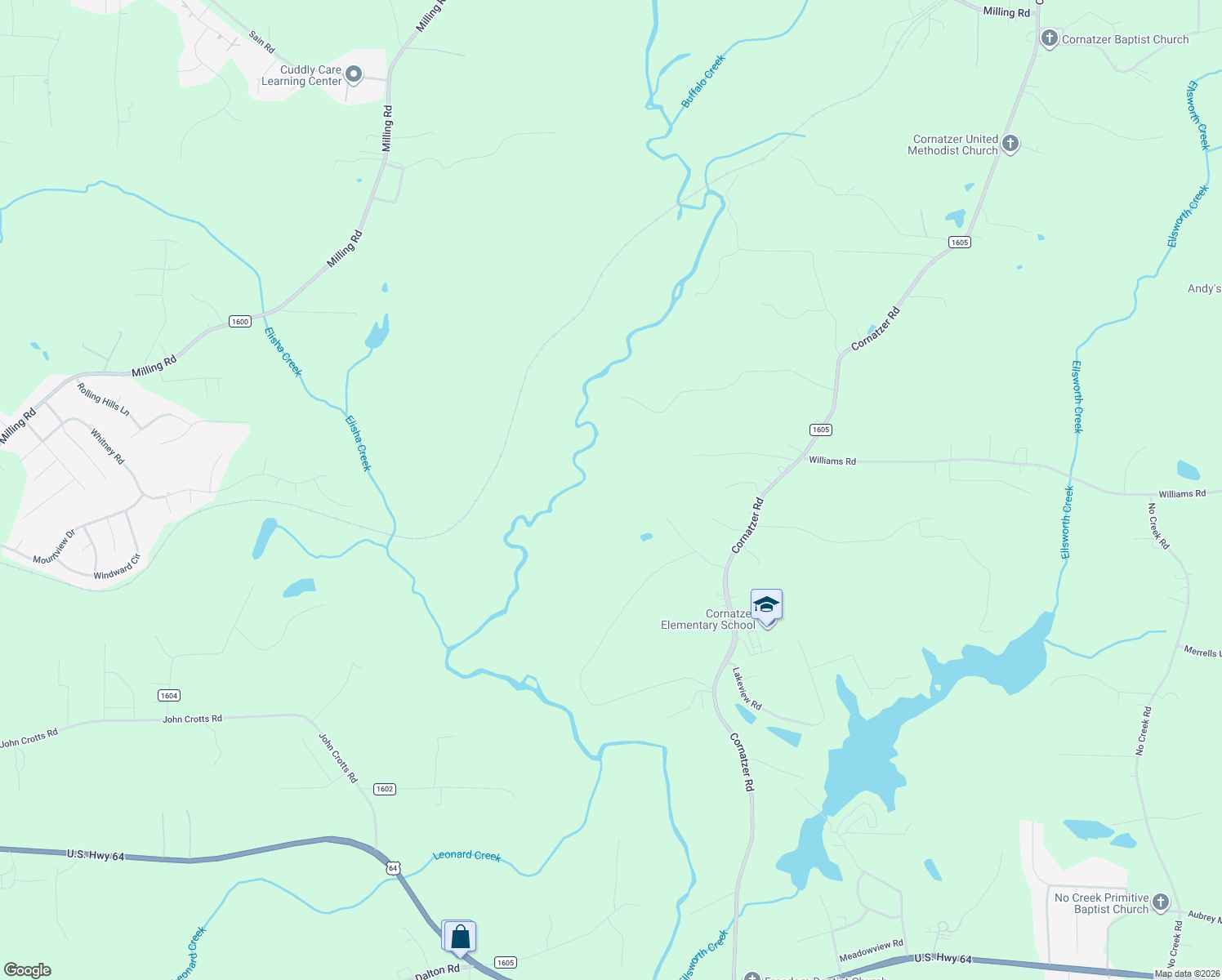 map of restaurants, bars, coffee shops, grocery stores, and more near 186 Homer Potts Road in Mocksville