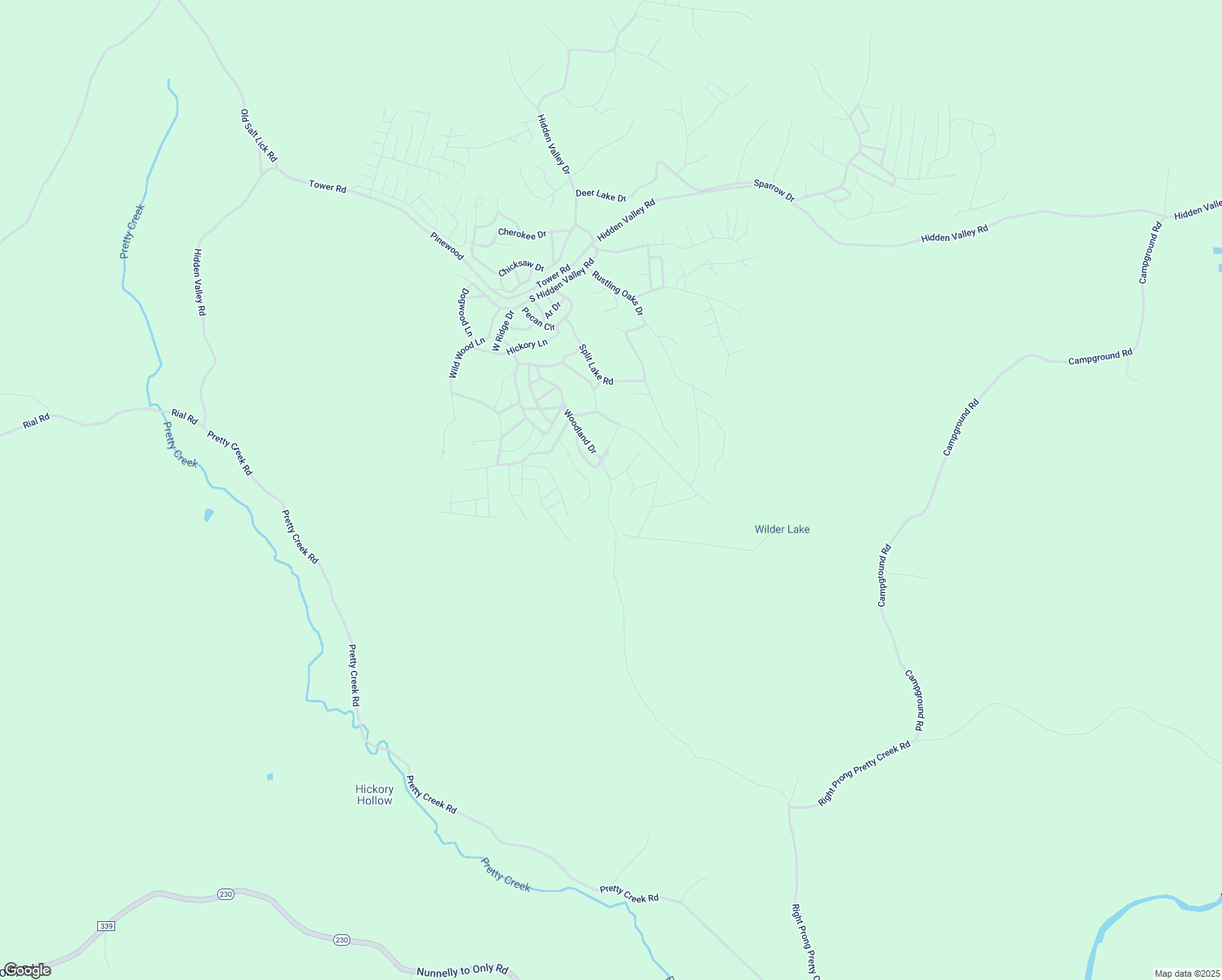 map of restaurants, bars, coffee shops, grocery stores, and more near 4564 Evergreen Drive in Nunnelly