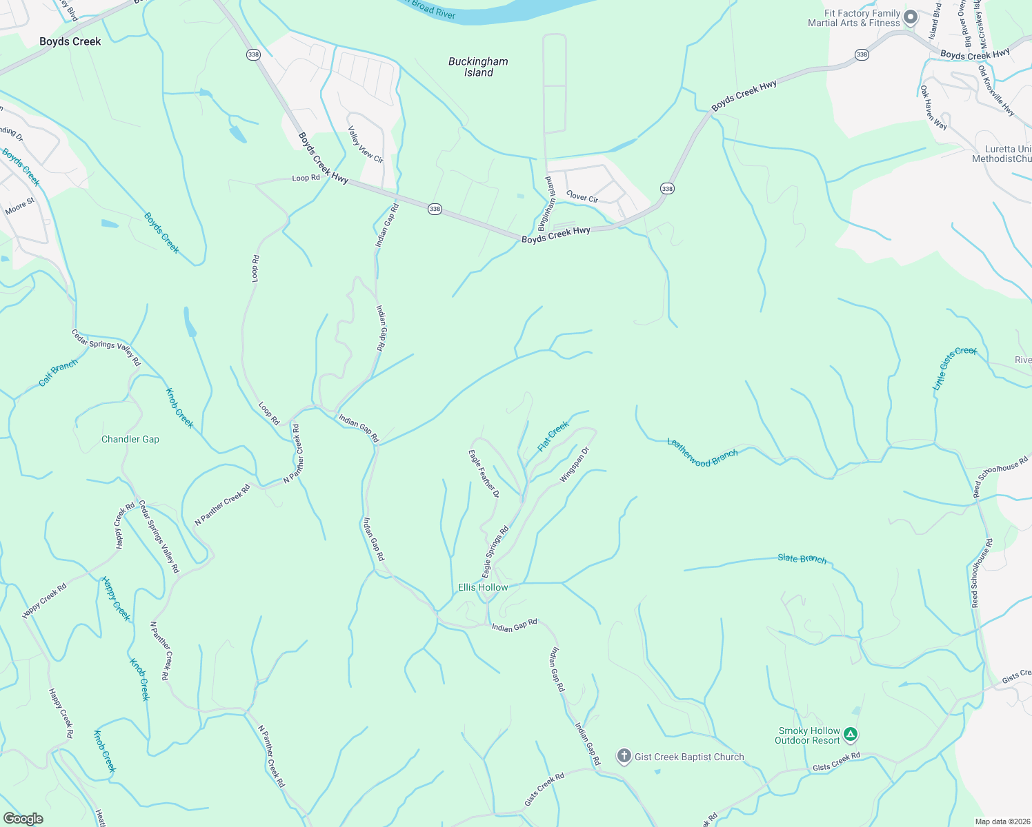 map of restaurants, bars, coffee shops, grocery stores, and more near 1688 Eagle Springs Road in Sevierville